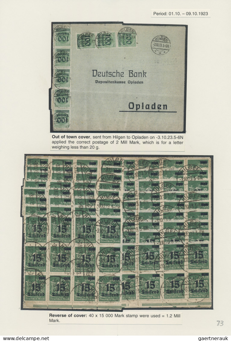 Deutsches Reich - Inflation: 1923: spannende Ausstellungskollektion "Inflation/H