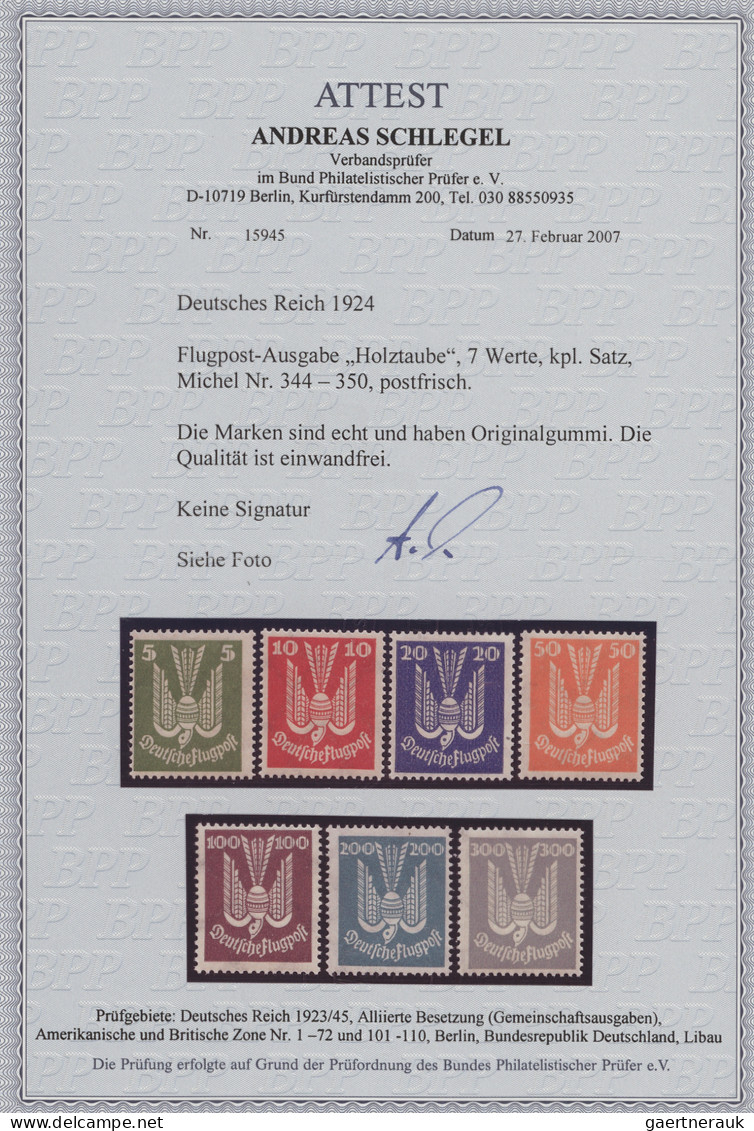 Deutsches Reich - Weimar: 1916/1932, Gute Ungebrauchte/postfrische Sammlung Ab D - Sammlungen