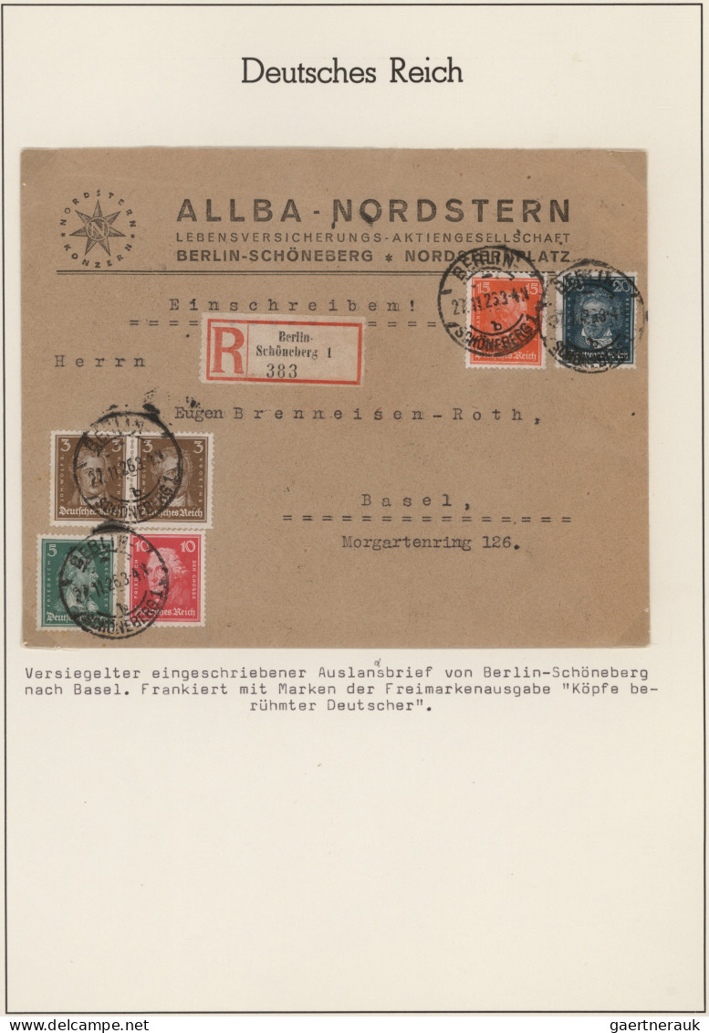 Deutsches Reich - Weimar: 1923/1932, gestempelte Sammlung auf Alben-Blättern, bi