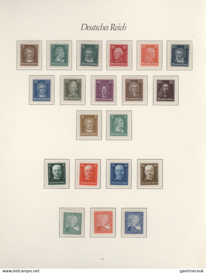 Deutsches Reich - Weimar: 1923/1932, In Den Hauptnummern Komplette, Meist Postfr - Collections