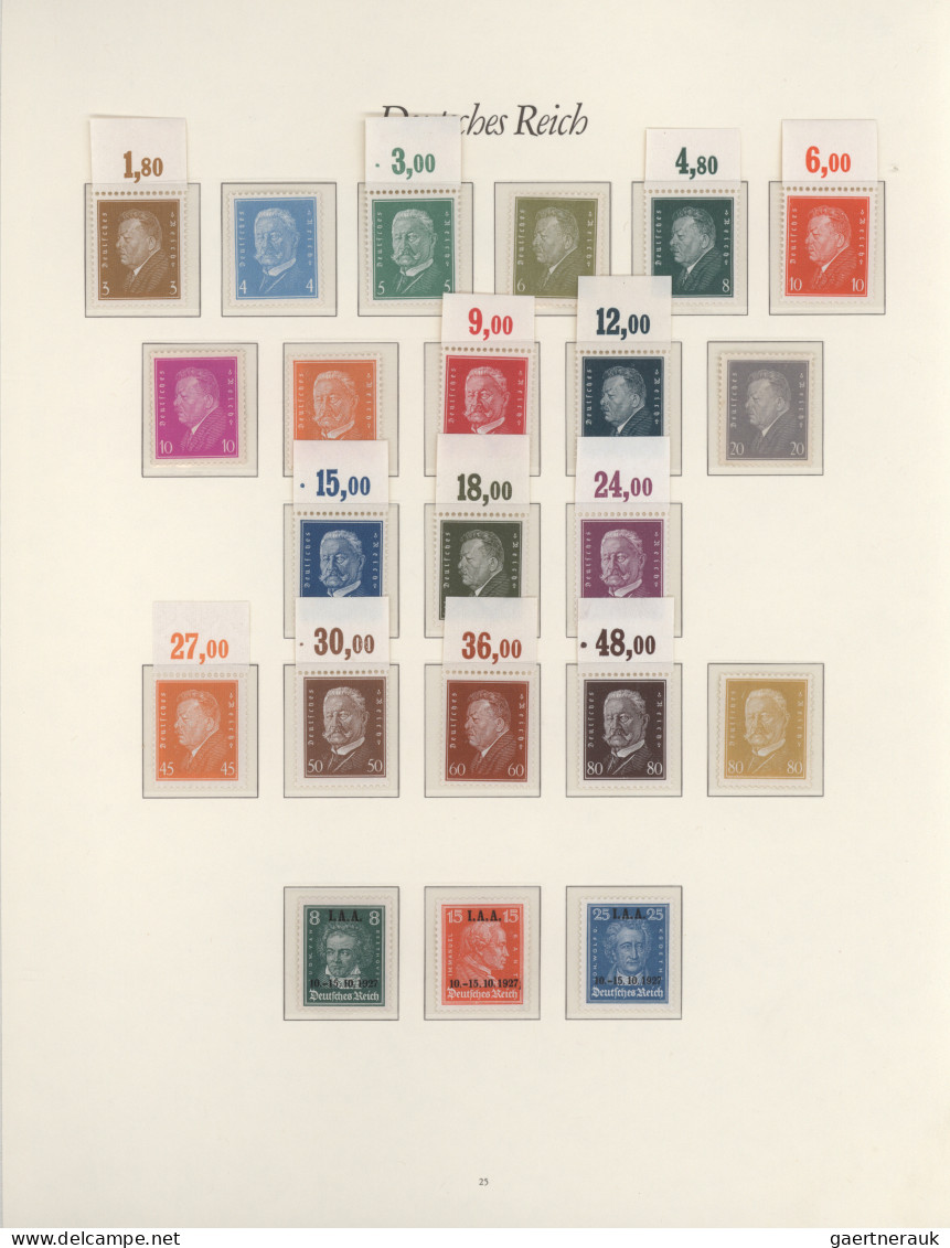 Deutsches Reich - Weimar: 1923/1932, In Den Hauptnummern Komplette, Meist Postfr - Collections