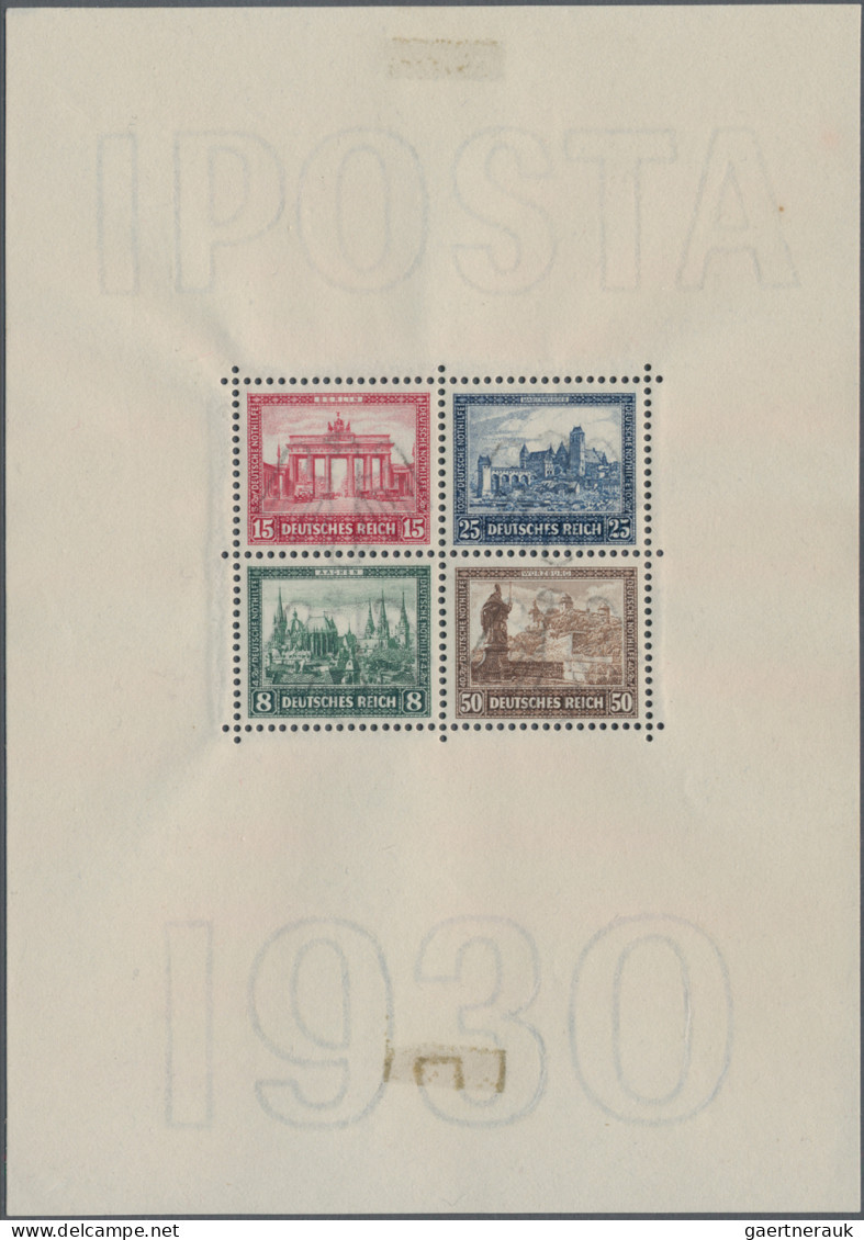 Deutsches Reich - 3. Reich: 1930/1935, IPOSTA-Block In Originalgröße, Herzstück - Unused Stamps