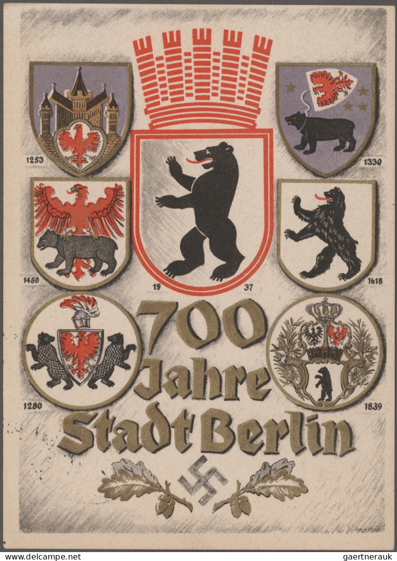 Deutsches Reich - 3. Reich: 1933/1941 (ca.), Partie Von Ca. 62 Karten Mit Einsch - Other & Unclassified