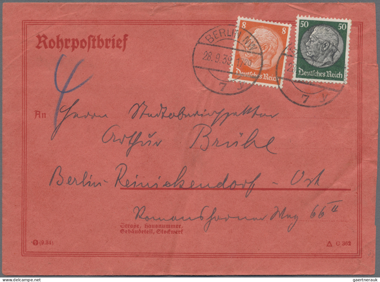 Deutsches Reich - 3. Reich: 1933/1944, Guter Posten Mit über 400 Briefen Und Kar - Brieven En Documenten