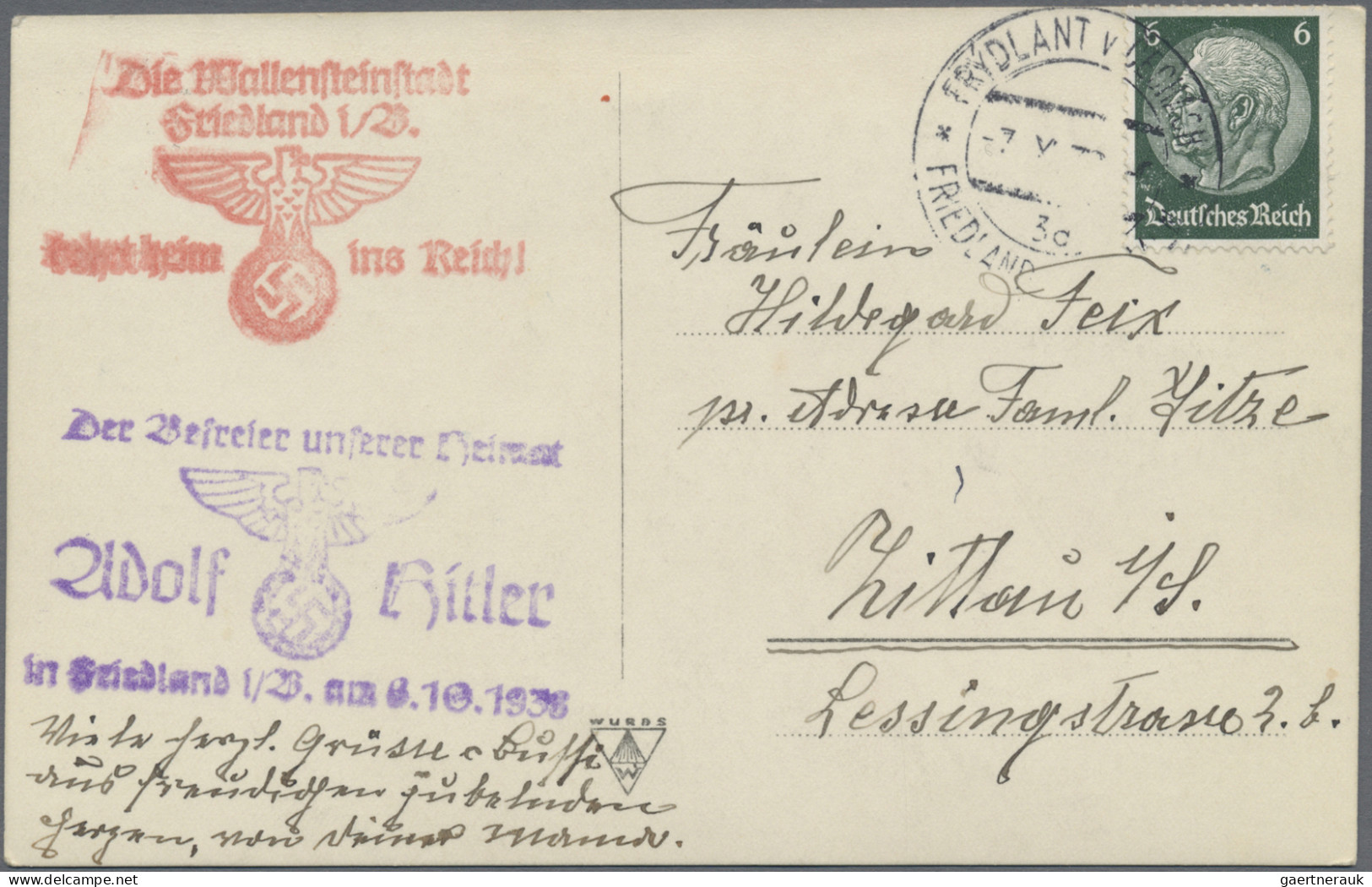 Deutsches Reich - 3. Reich: 1933/1944, Partie Von über 80 Briefen, Karten Und Ga - Cartas & Documentos