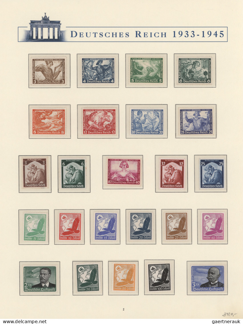 Deutsches Reich - 3. Reich: 1933/1945, Die Briefmarken Des III. Reichs: Schöne P - Ungebraucht