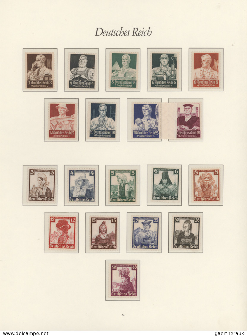 Deutsches Reich - 3. Reich: 1933/1945, In Den Hauptnummern Komplette, Meist Post - Unused Stamps