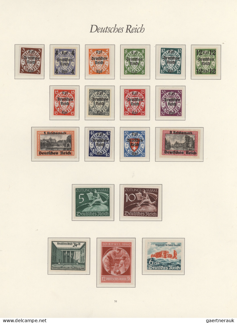 Deutsches Reich - 3. Reich: 1933/1945, in den Hauptnummern komplette, meist post