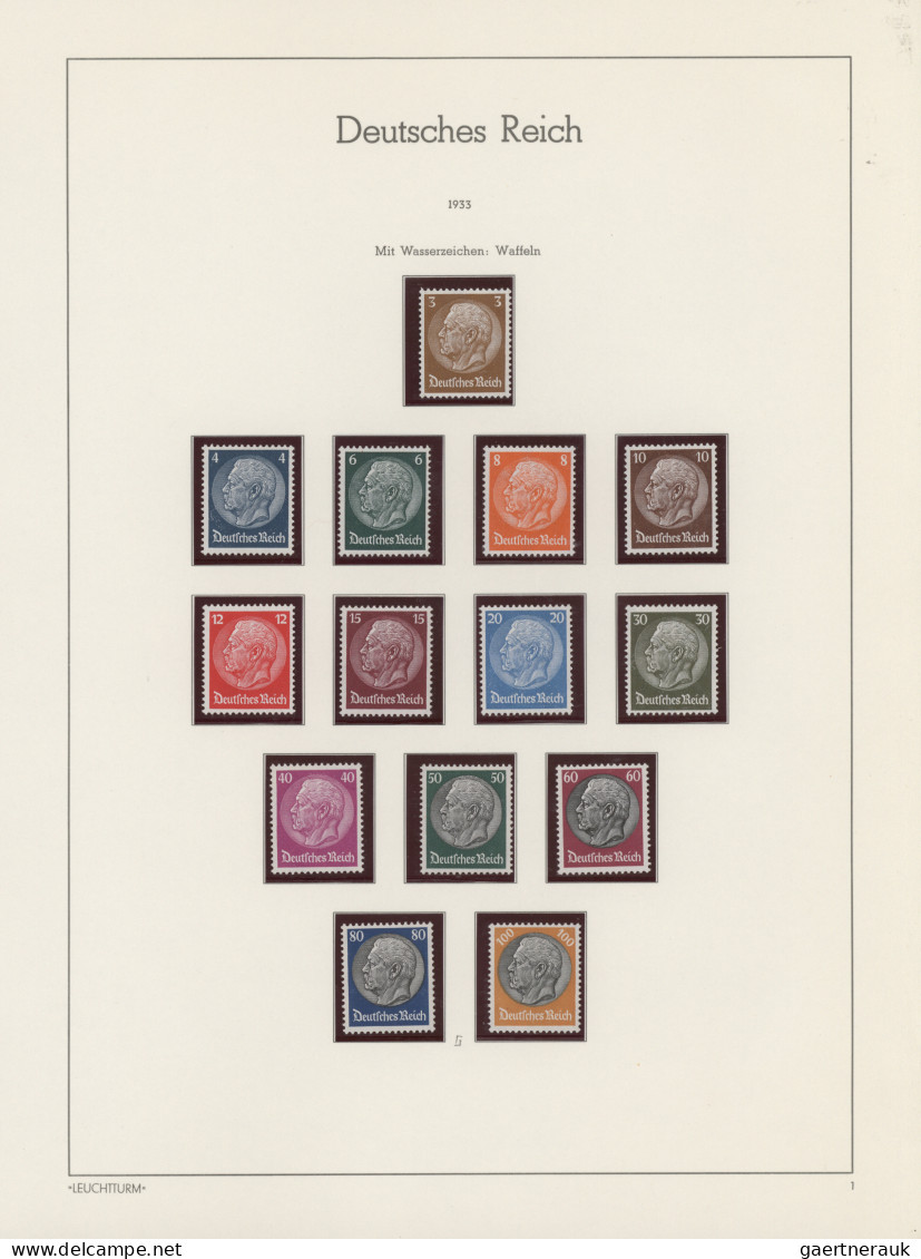 Deutsches Reich - 3. Reich: 1933/1945, In Den Hauptnummern überkomplette, Vorwie - Ungebraucht
