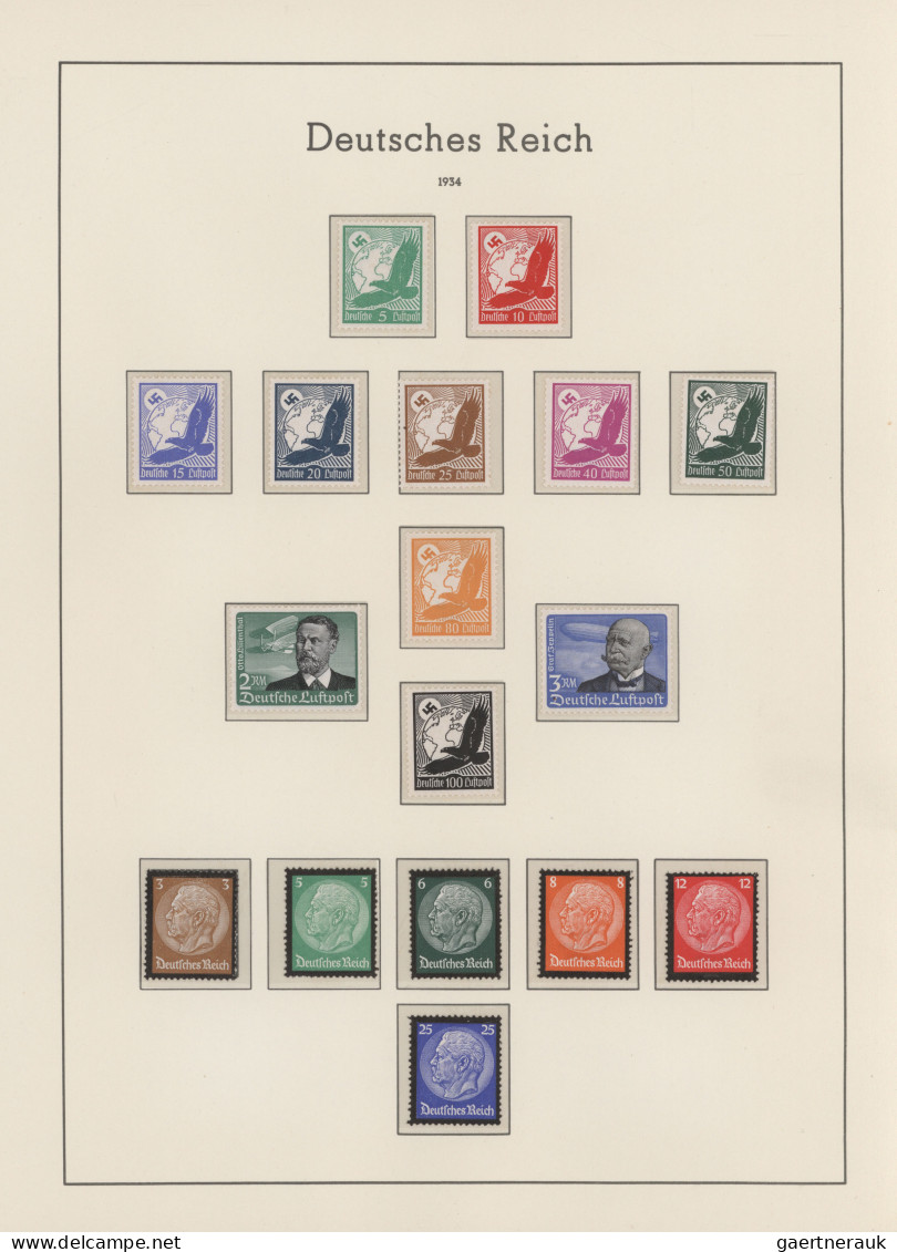 Deutsches Reich - 3. Reich: 1933/1945, Sammlung Im Vordruck, Dabei Block 2 Und B - Ongebruikt