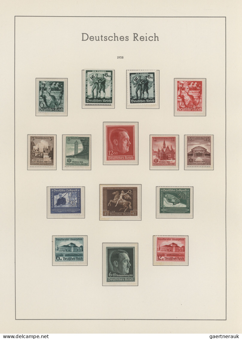 Deutsches Reich - 3. Reich: 1933/1945, Sammlung Im Vordruck, Dabei Block 2 Und B - Unused Stamps