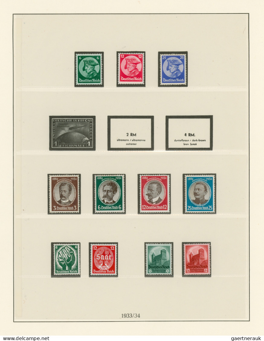 Deutsches Reich - 3. Reich: 1933/1945, Ungebrauchte/postfrische Sammlung Im Lind - Unused Stamps