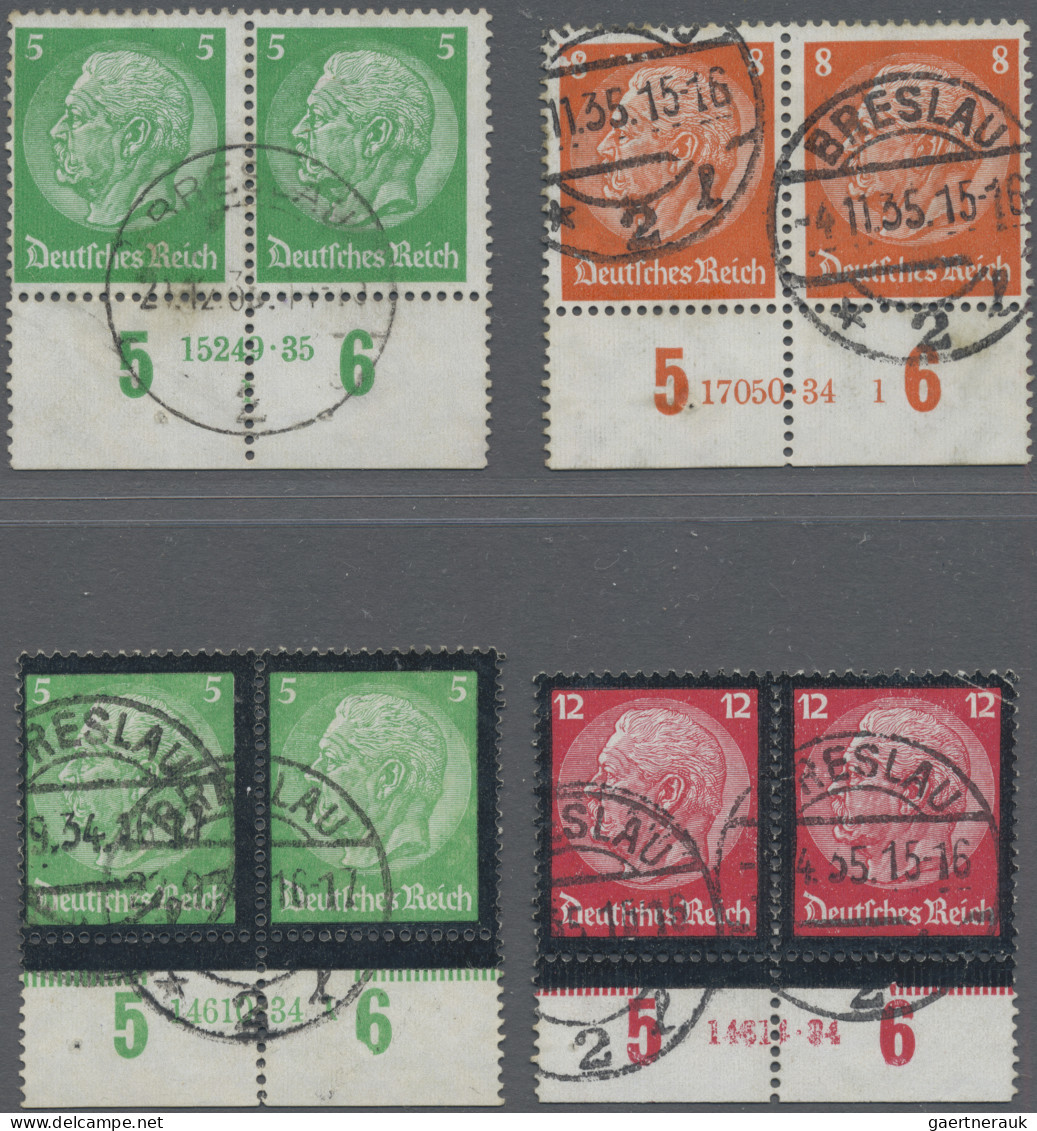Deutsches Reich - 3. Reich: 1934/1935, Hindenburg, Lot Von Vier Gestempelten Unt - Used Stamps
