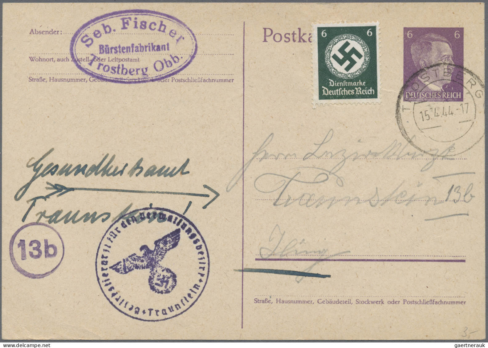 Deutsches Reich - 3. Reich: 1934/1944, Partie Von Ca. 50 Bedarfs-Karten/-Briefen - Lettres & Documents