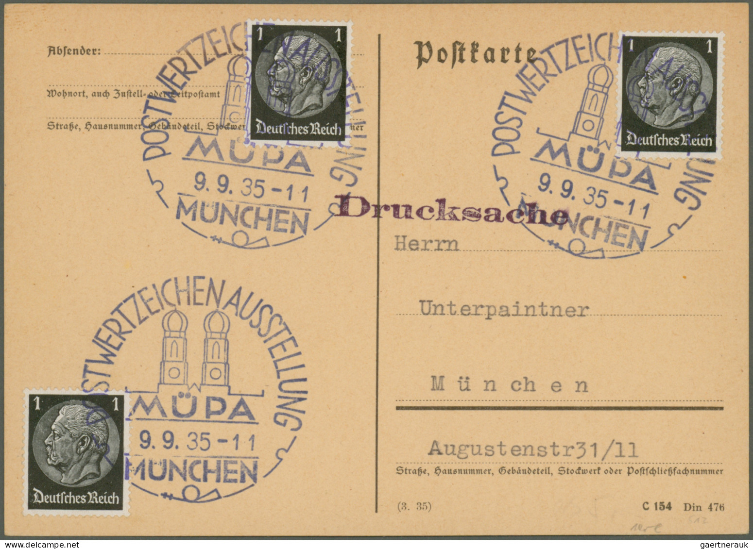 Deutsches Reich - 3. Reich: 1934/1944, vielseitige Partie von ca. 130 Briefen un