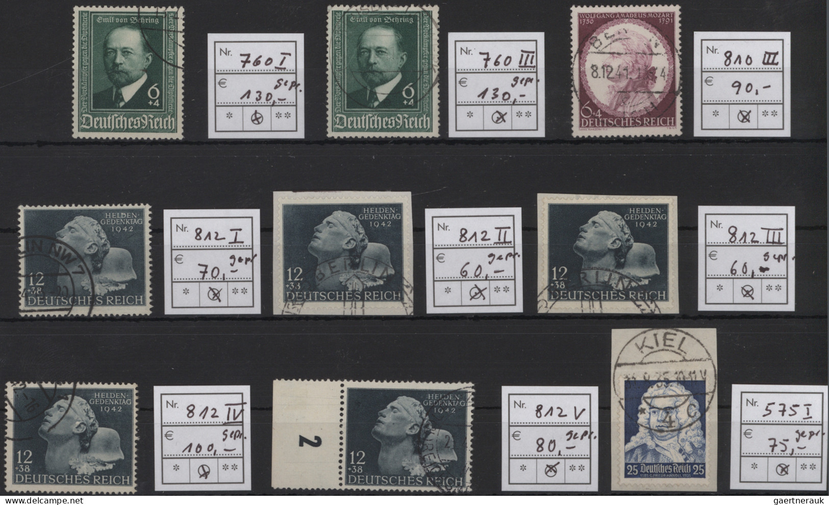 Deutsches Reich - 3. Reich: 1935/1945, Sauber Gestempelte Partie Von 22 Verschie - Used Stamps