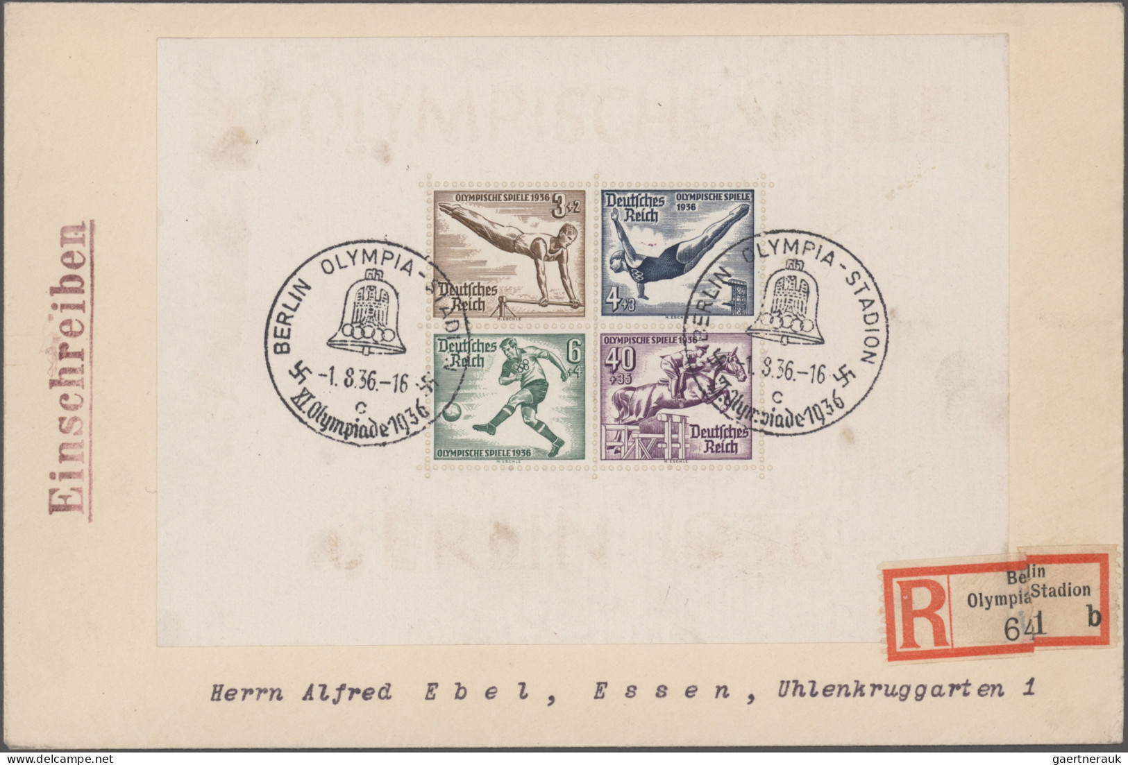 Deutsches Reich - 3. Reich: 1936/1937, BLOCKS, Partie Von Sechs Briefen Mit Attr - Covers & Documents