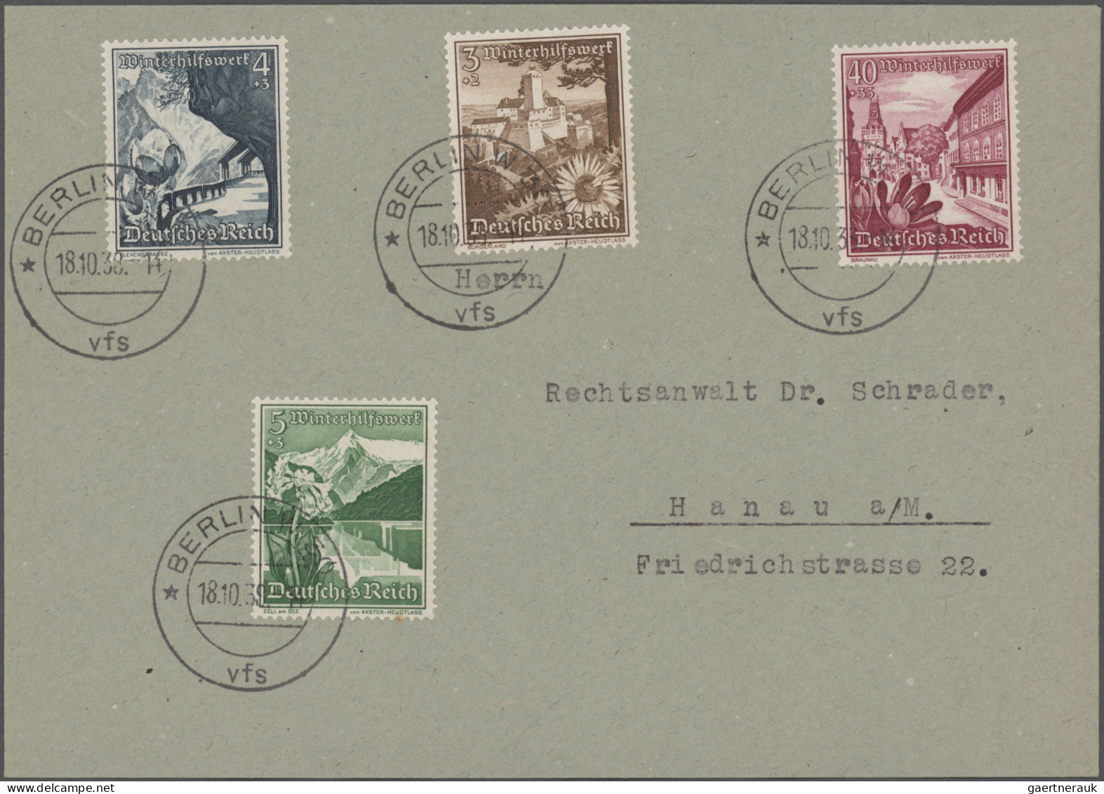 Deutsches Reich - 3. Reich: 1936/1944, Sammlung Von Ca. 89 Belegen Mit Insbesond - Cartas & Documentos
