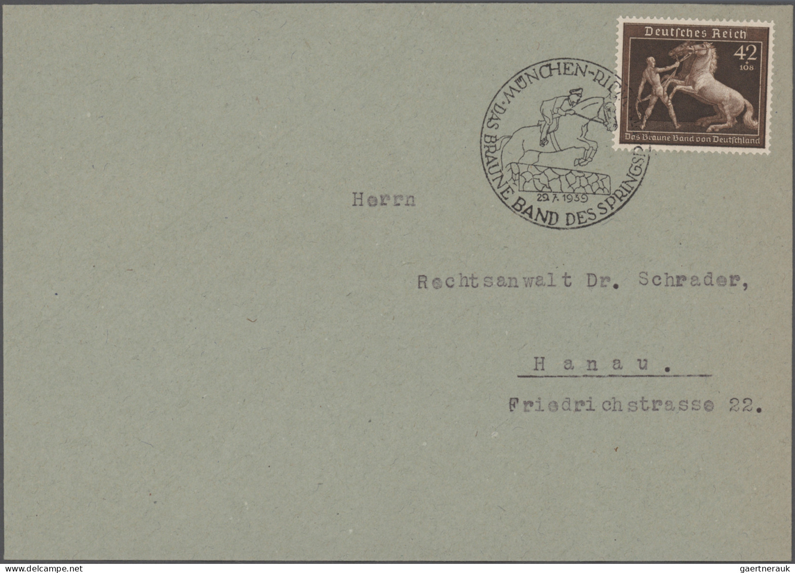 Deutsches Reich - 3. Reich: 1936/1944, Sammlung Von Ca. 89 Belegen Mit Insbesond - Briefe U. Dokumente