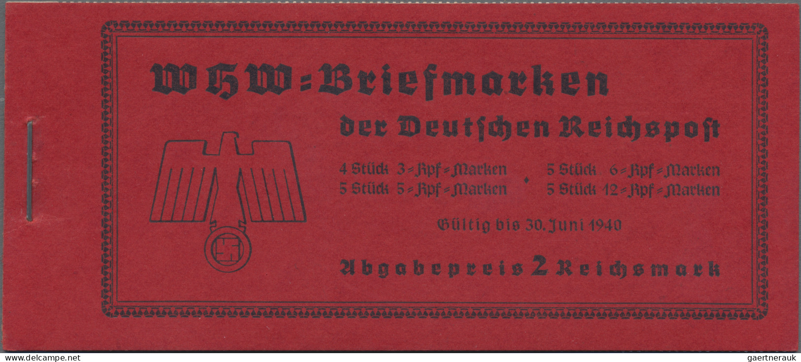 Deutsches Reich - Markenheftchen: 1936/1940, Posten Von 5 Postfrischen Markenhef - Cuadernillos