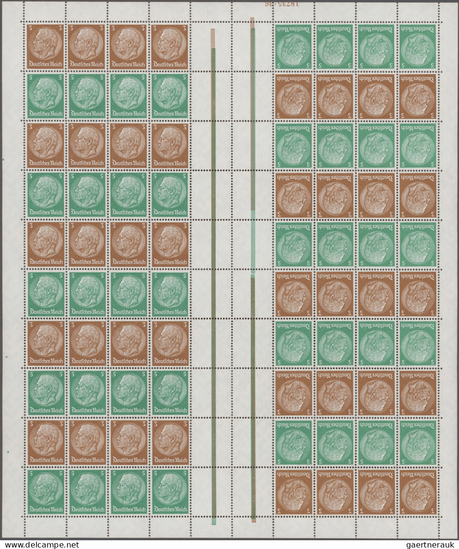 Deutsches Reich - Markenheftchenbogen: 1936/1937, HINDENBURG, MHB 38 Bis 45, Pos - Postzegelboekjes