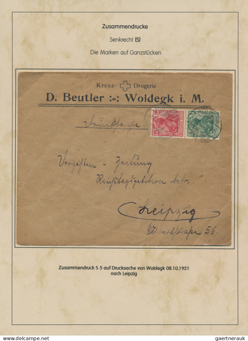 Deutsches Reich - Zusammendrucke: 1900-1922 (ca), Germania-Ausgabe-Zusammendruck - Se-Tenant