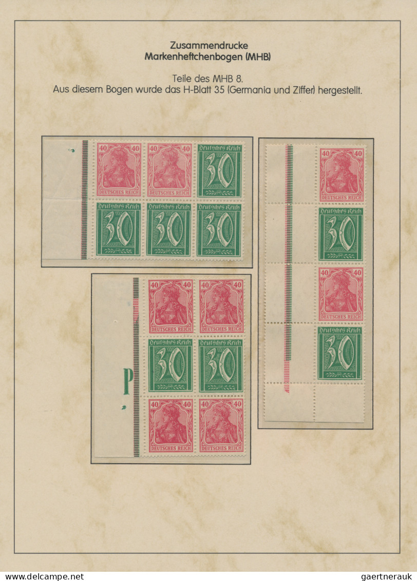 Deutsches Reich - Zusammendrucke: 1900-1922 (ca), Germania-Ausgabe-Zusammendruck