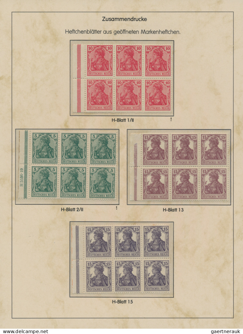 Deutsches Reich - Zusammendrucke: 1900-1922 (ca), Germania-Ausgabe-Zusammendruck