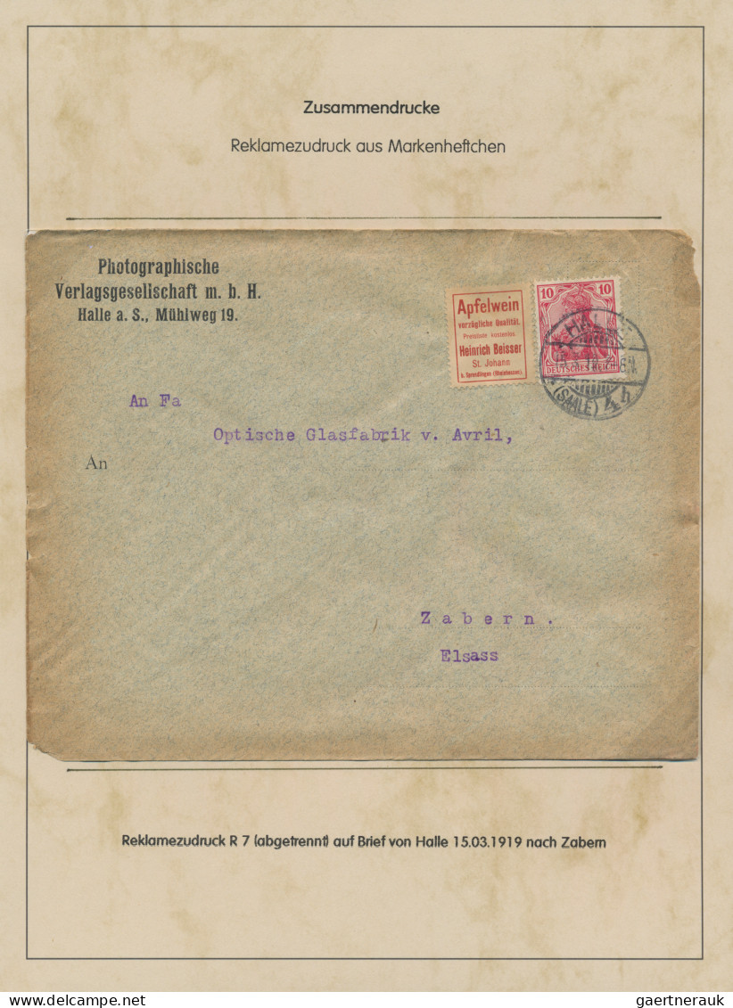 Deutsches Reich - Zusammendrucke: 1900-1922 (ca), Germania-Ausgabe-Zusammendruck