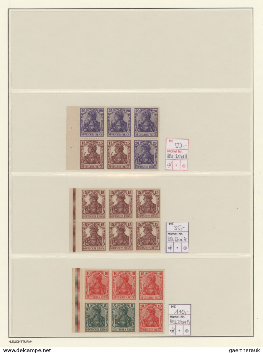 Deutsches Reich - Zusammendrucke: 1910/1921, Fast Nur Postfrische Qualitäts-Samm - Zusammendrucke