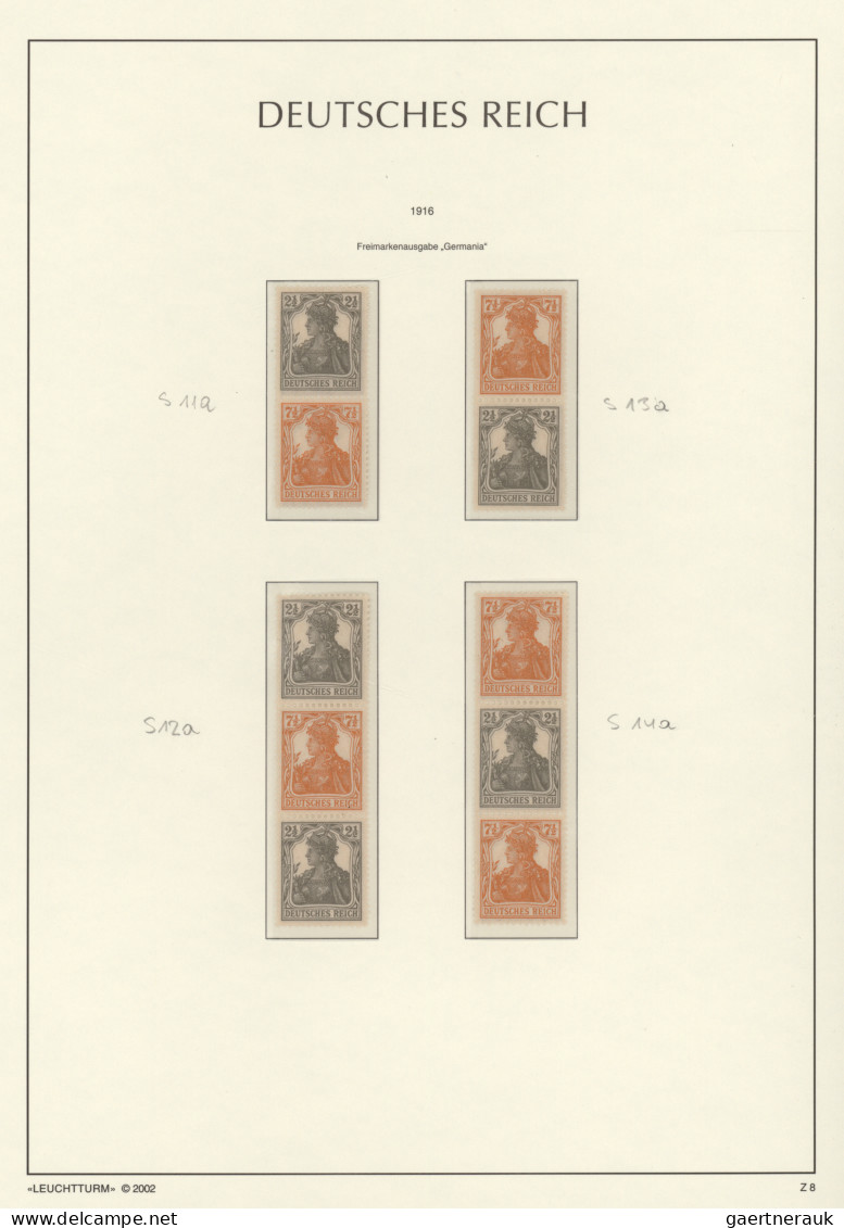 Deutsches Reich - Zusammendrucke: 1910/1921, fast nur postfrische Qualitäts-Samm