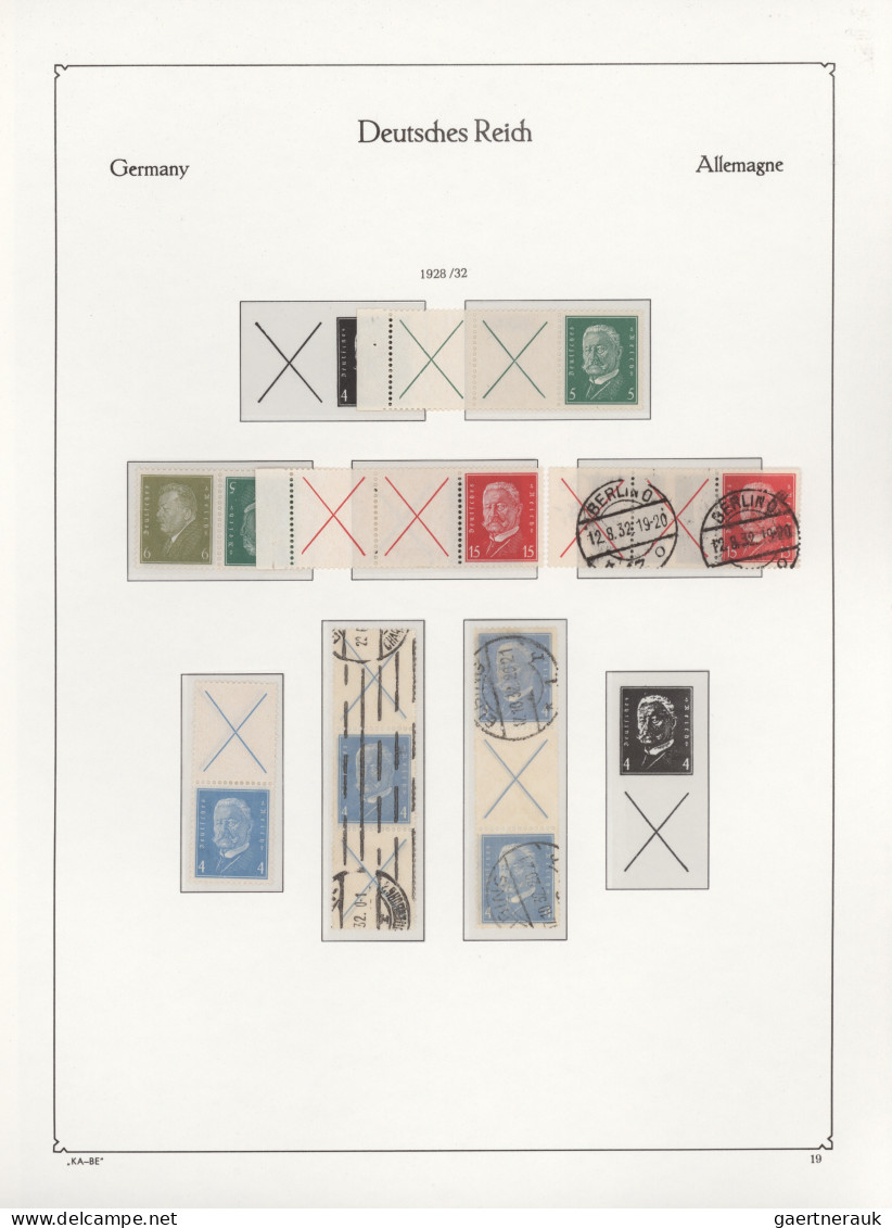 Deutsches Reich - Zusammendrucke: 1913-1941 Umfangreiche Sammlung Zusammendrucke - Zusammendrucke