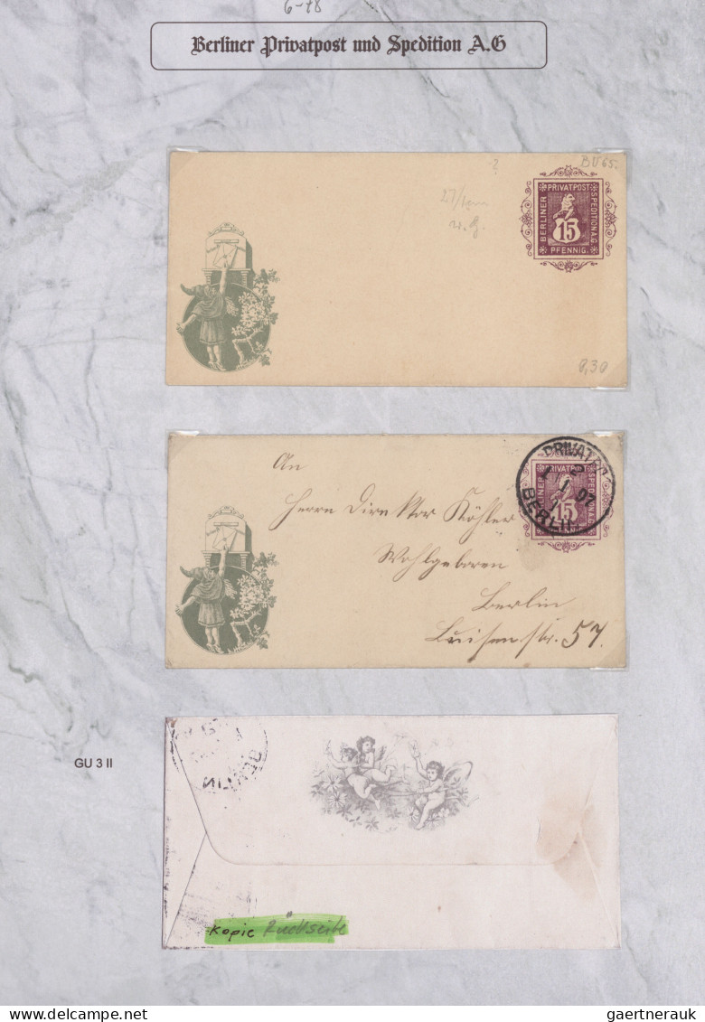 Deutsches Reich - Privatpost (Stadtpost): 1895/1897 "Berlin-Privatpost "G" Priva - Private & Local Mails