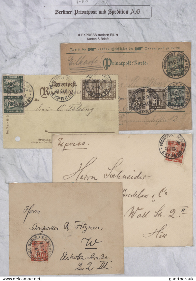 Deutsches Reich - Privatpost (Stadtpost): 1895/1897 "Berlin-Privatpost "G" Priva - Correos Privados & Locales