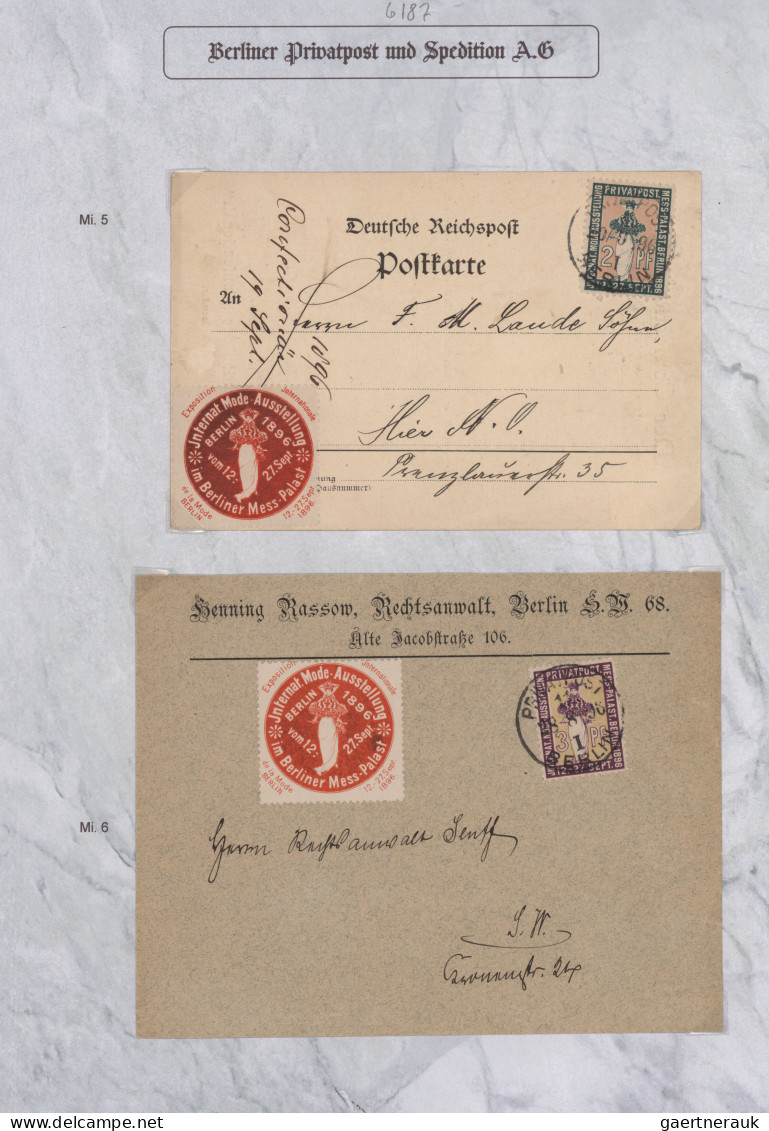 Deutsches Reich - Privatpost (Stadtpost): 1895/1897 "Berlin-Privatpost "G" Priva