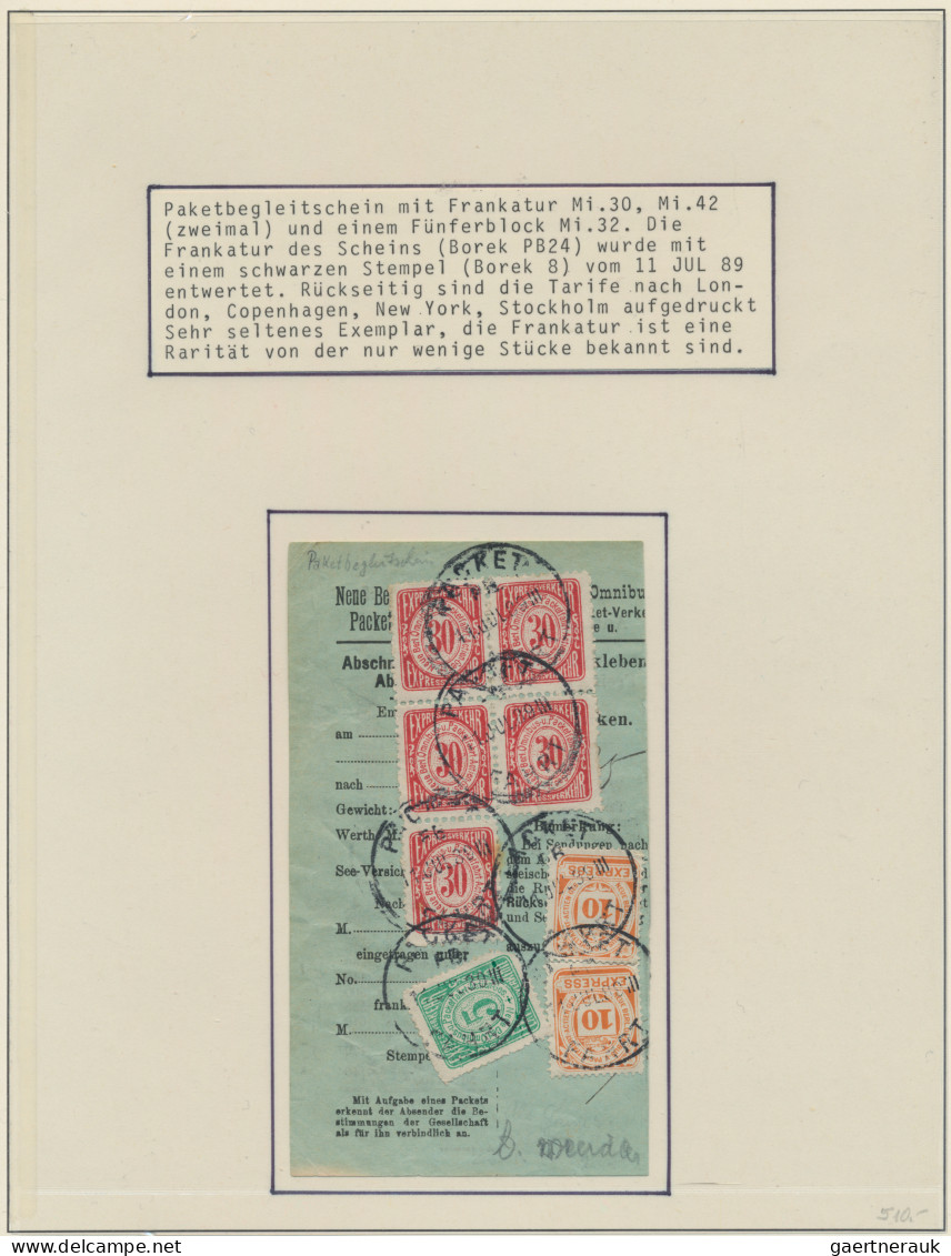 Deutsches Reich - Privatpost (Stadtpost): BERLIN/Packetfahrt/Hansa/Verkehrsansta - Correos Privados & Locales