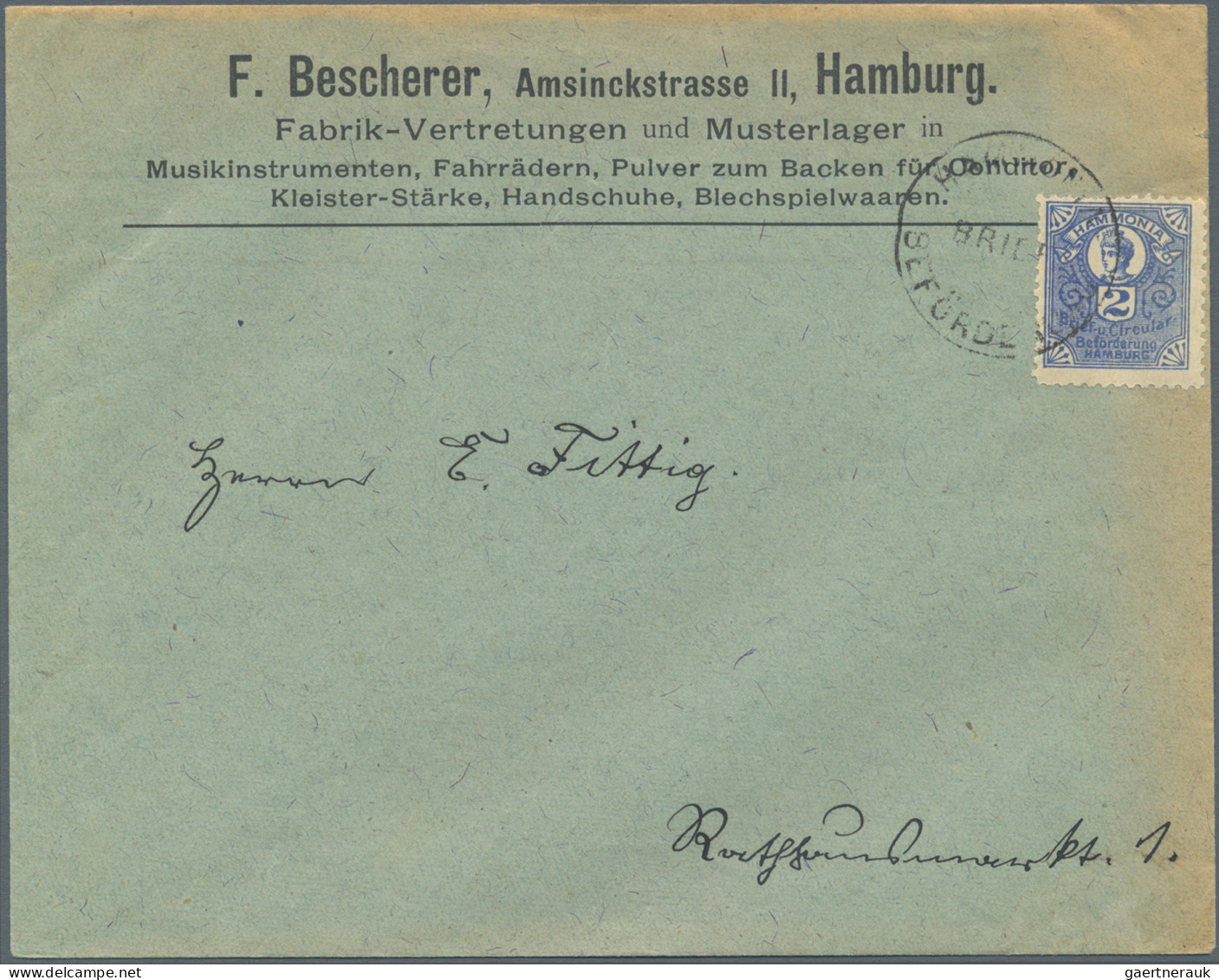 Deutsches Reich - Privatpost (Stadtpost): HAMBURG, Sauberer Brief- Und Ganzsache - Correos Privados & Locales