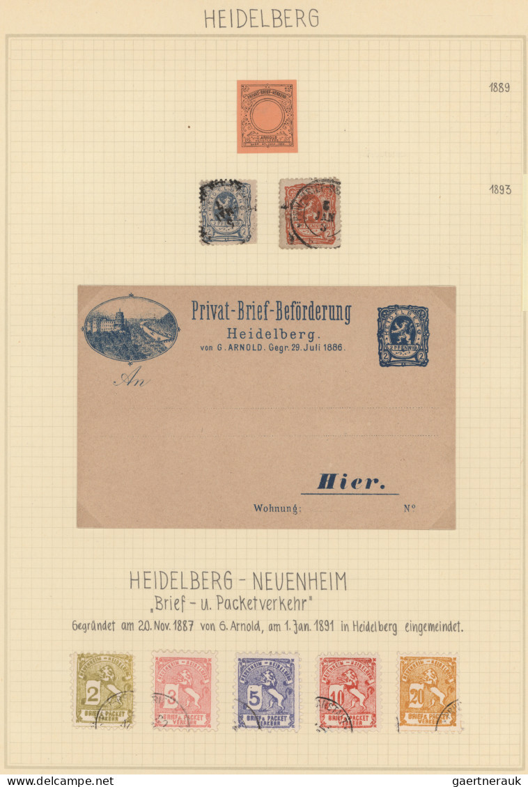 Deutsches Reich - Privatpost (Stadtpost): HEIDELBERG, Saubere Sammlung Mit über - Privatpost