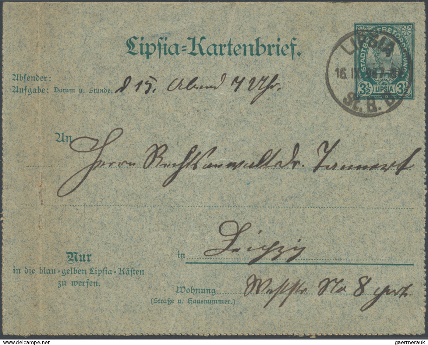 Deutsches Reich - Privatpost (Stadtpost): LEIPZIG A-G,1886-1922, Sammlung Der Di - Postes Privées & Locales