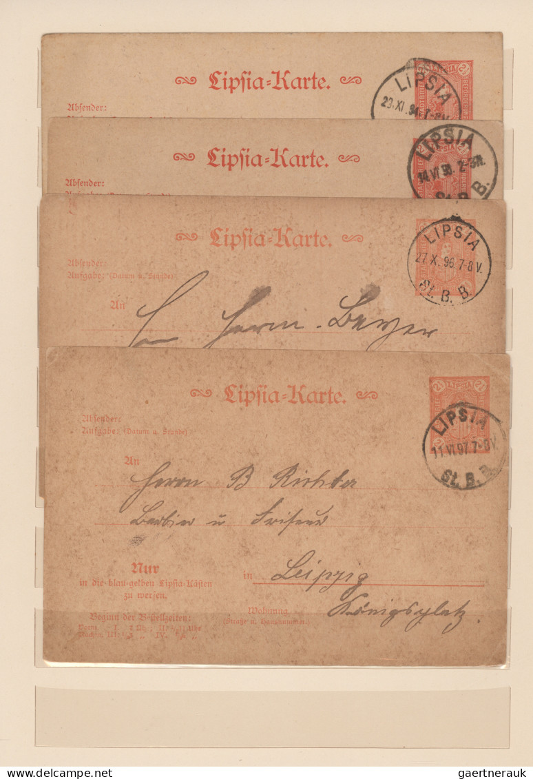 Deutsches Reich - Privatpost (Stadtpost): LEIPZIG,1892, Steckbuch Mit über 800 D - Privatpost