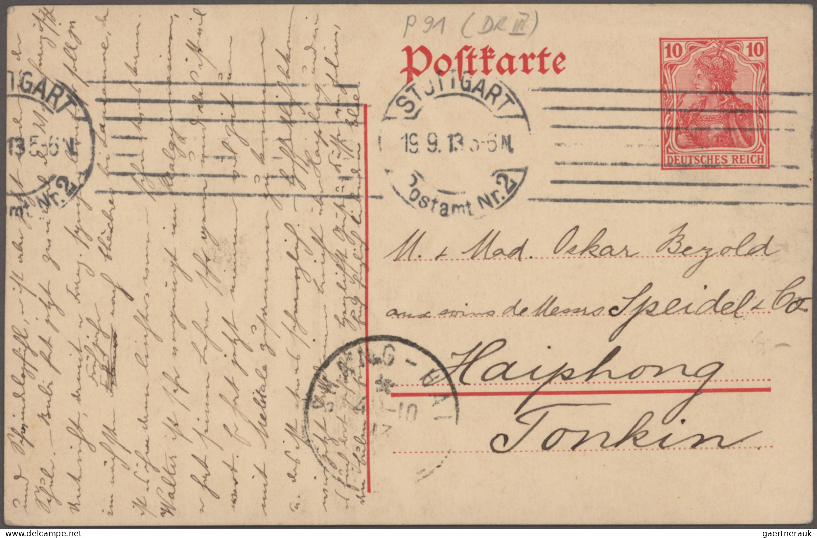 Deutsches Reich - Ganzsachen: 1872/1921, Umfangreiche Sammlung Von Ca. 450 Gebra - Autres & Non Classés
