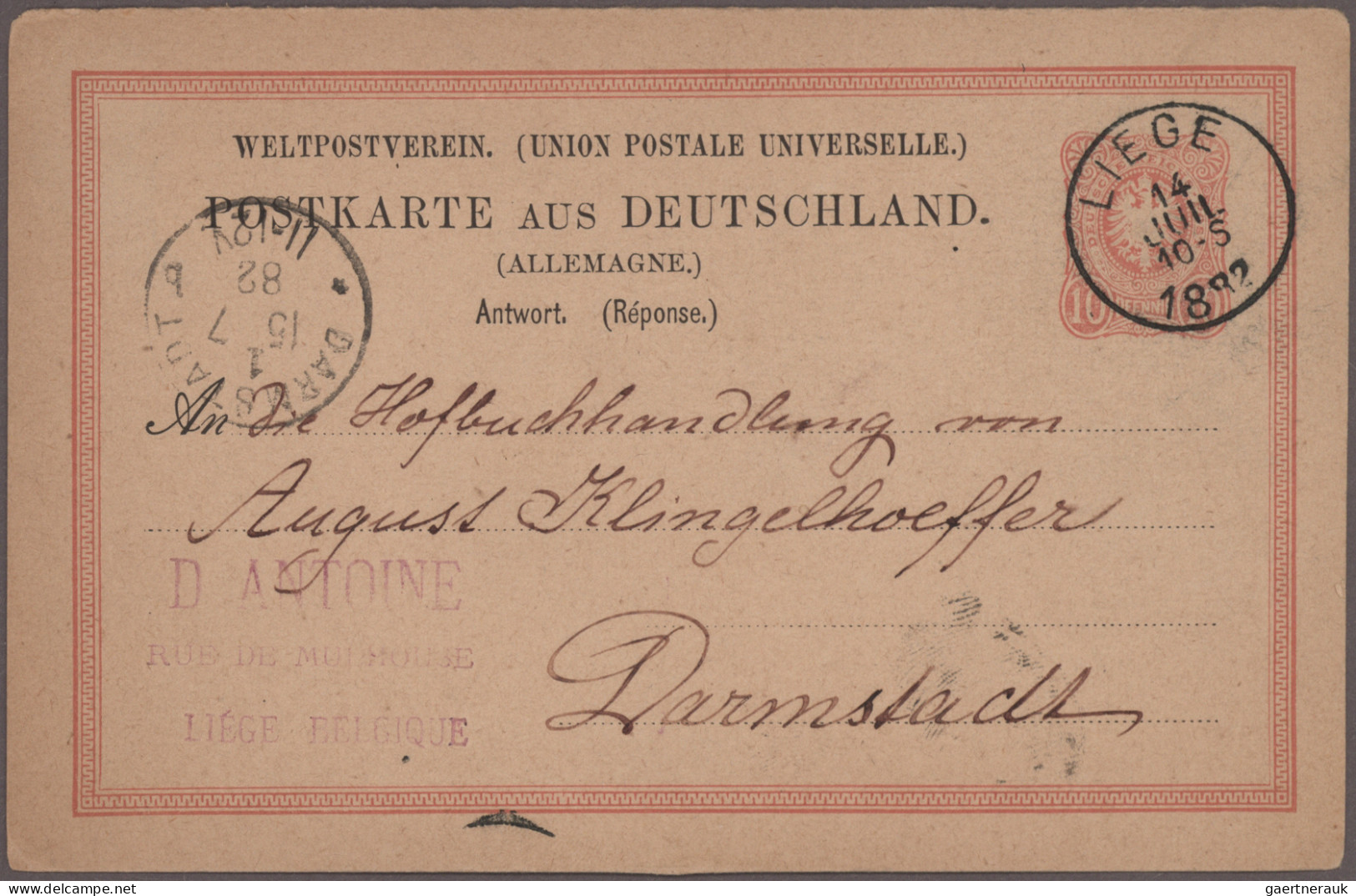 Deutsches Reich - Ganzsachen: 1874/1923, Partie Von Ca. 97 Meist Gebrauchten Gan - Other & Unclassified