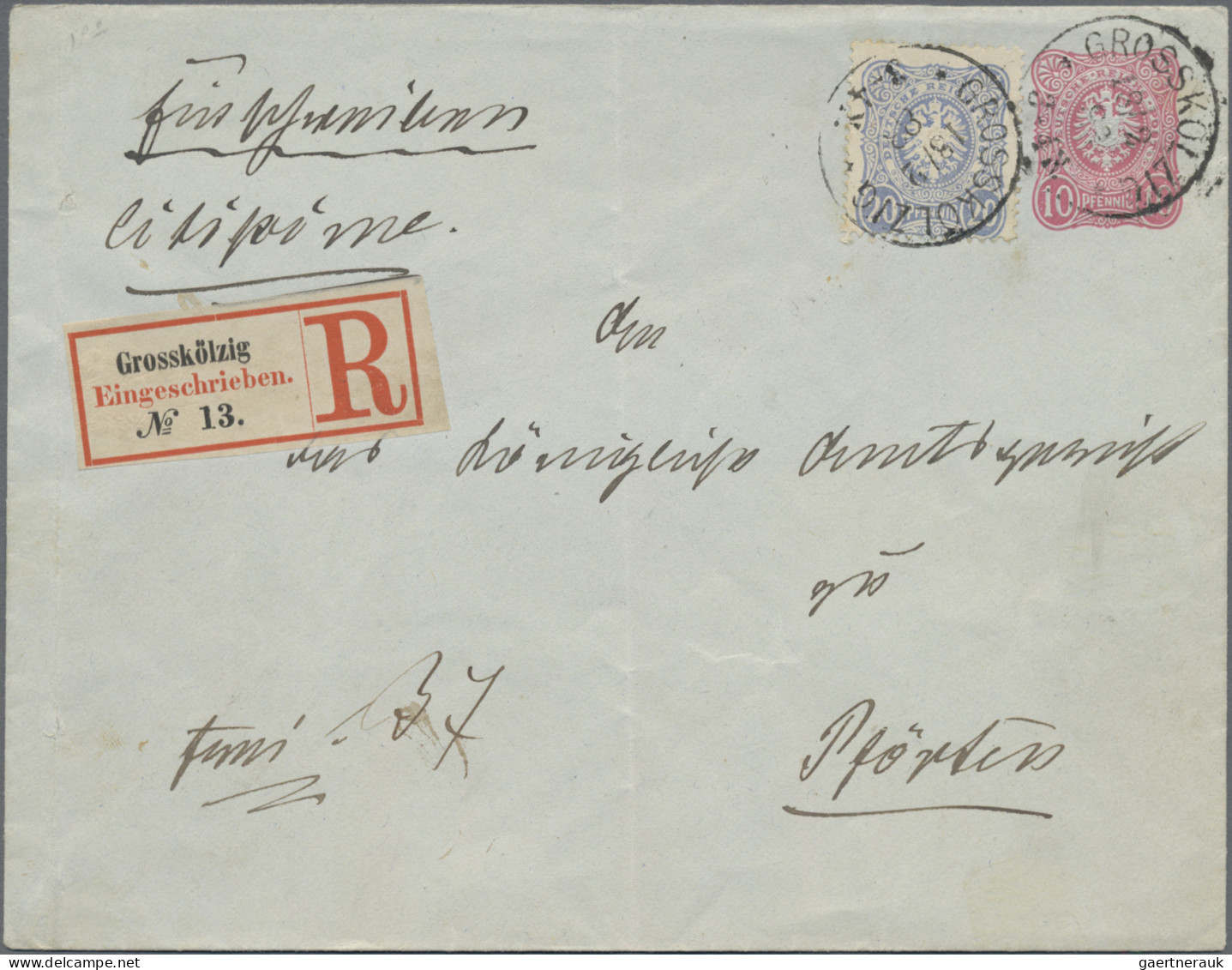 Deutsches Reich - Ganzsachen: 1883/1890, Ganzsachenumschlag 10 Pfg. Rot, Lot Von - Autres & Non Classés