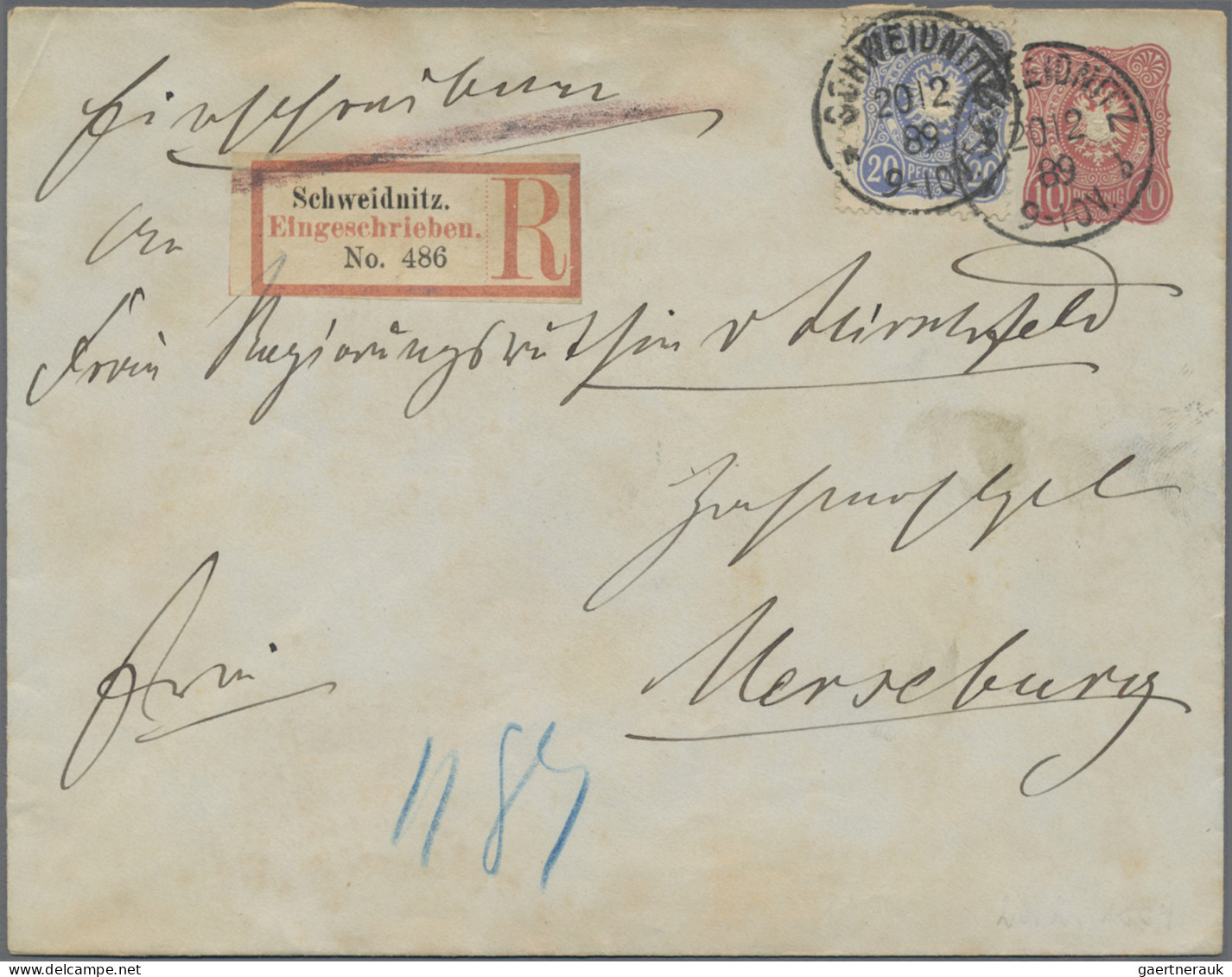 Deutsches Reich - Ganzsachen: 1883/1890, Ganzsachenumschlag 10 Pfg. Rot, Lot Von - Other & Unclassified