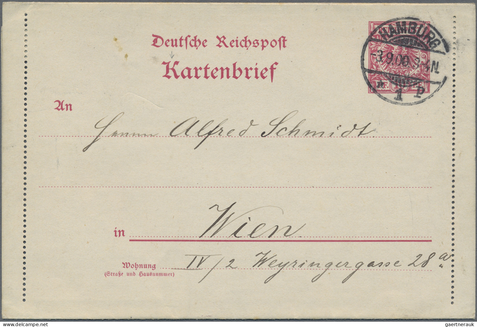 Deutsches Reich - Ganzsachen: 1890/1902, Krone/Adler, Partie von 19 gebrauchten