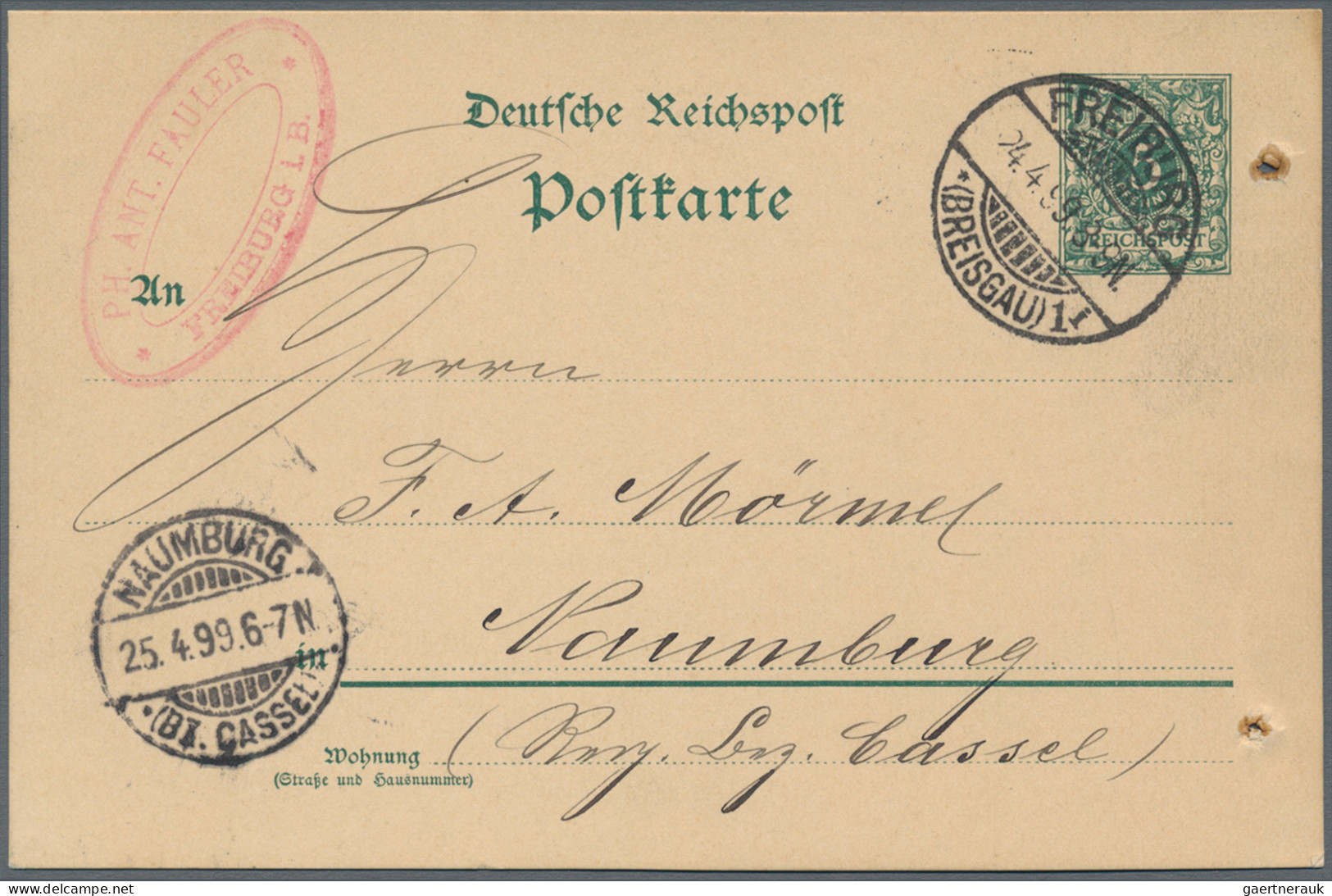 Deutsches Reich - Ganzsachen: 1890/1902, Krone/Adler, Partie von 19 gebrauchten