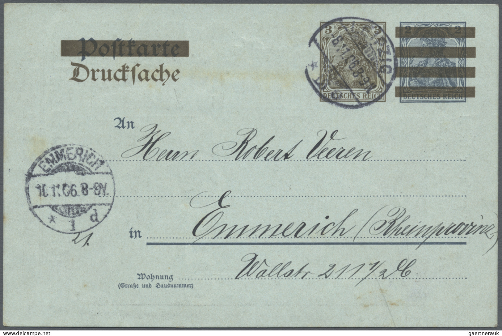 Deutsches Reich - Ganzsachen: 1900/1921, Sammlung von 25 gebrauchten Germania-Ga