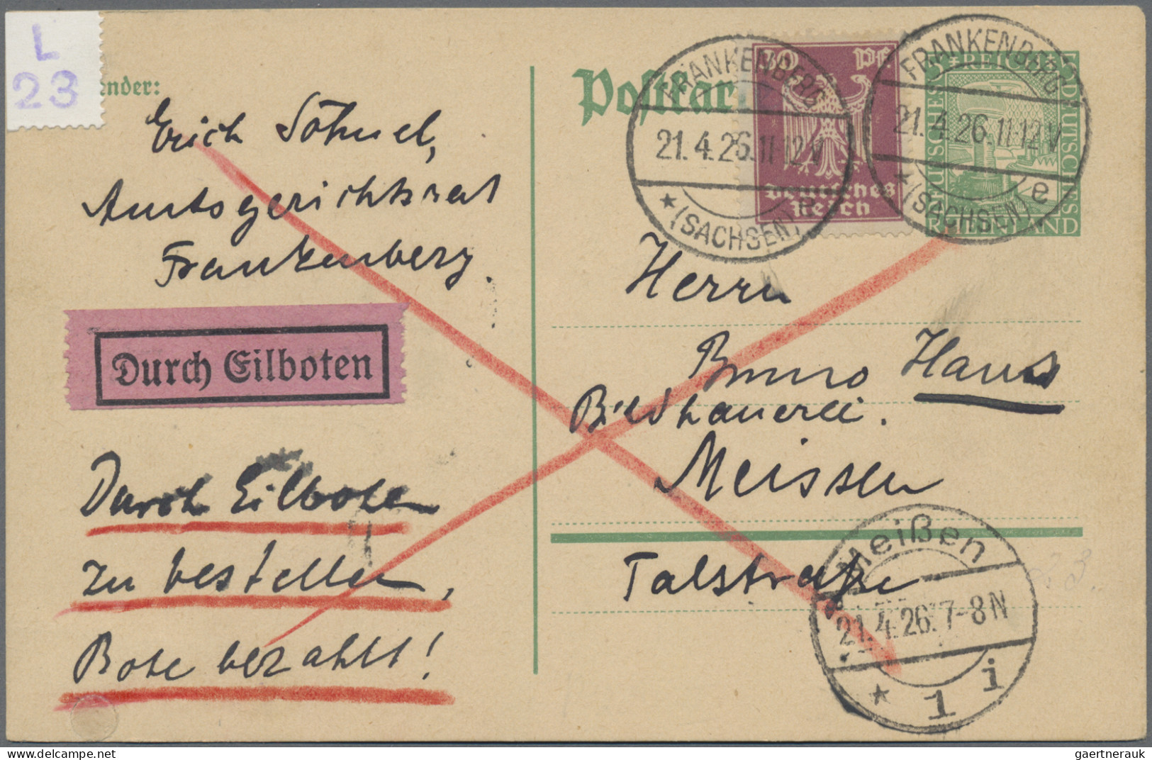 Deutsches Reich - Ganzsachen: 1925/1926, Rheinlandfeier, Ganzsachenkarte 10 Pfg. - Other & Unclassified