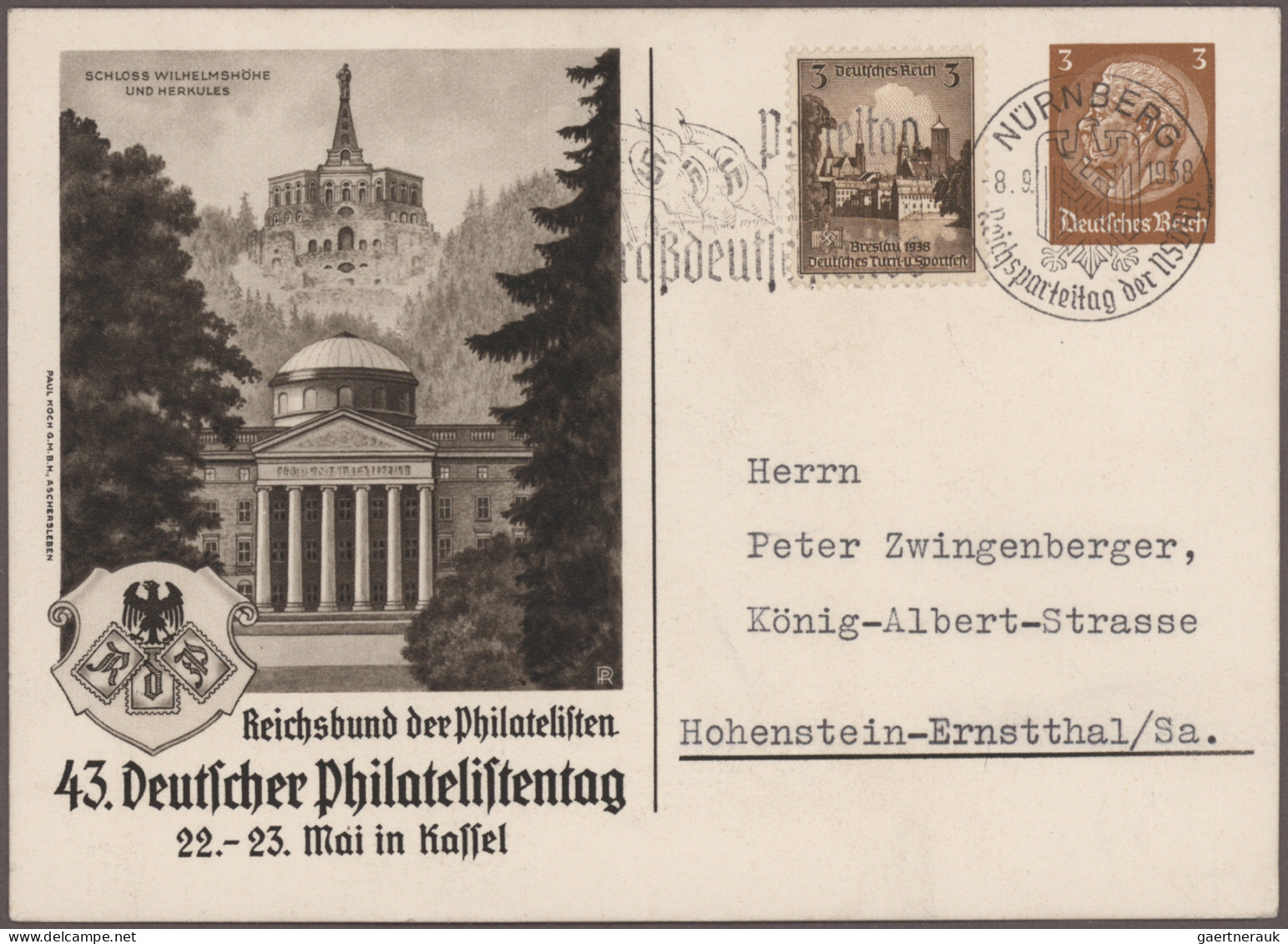 Deutsches Reich - Ganzsachen: 1933/1944, Partie von ca. 95 ungebrauchten/gebrauc