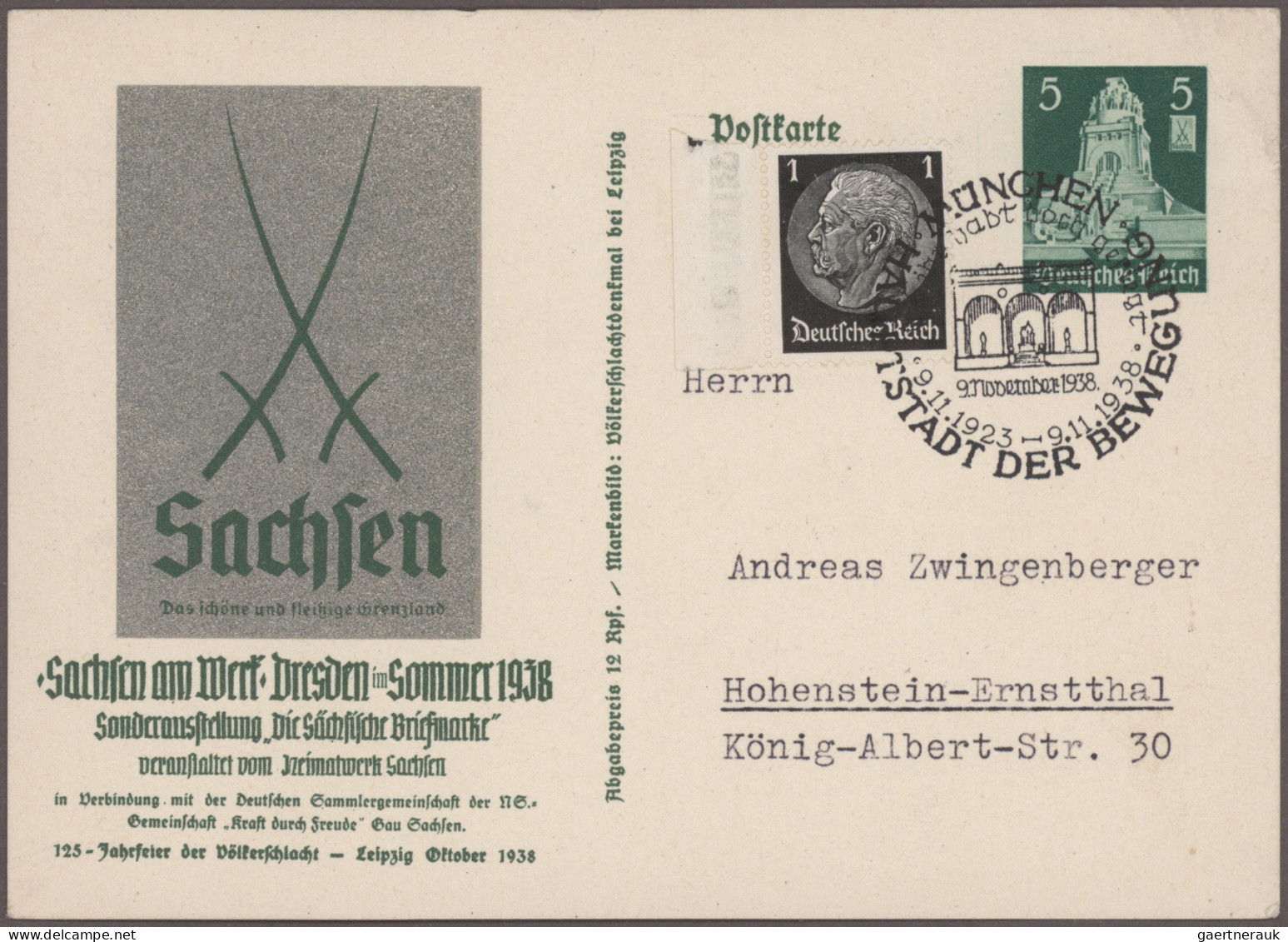 Deutsches Reich - Ganzsachen: 1933/1944, Partie von ca. 95 ungebrauchten/gebrauc